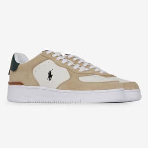 POLO RALPH LAUREN MASTERS COURT SUEDE BIANCO/BEIGE UOMO