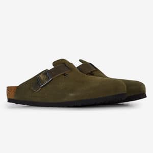 BIRKENSTOCK boston BOSTON LEATHER MIX KAKI/MARRONE UOMO