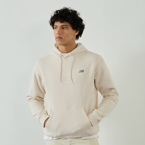 NEW BALANCE HOODIE SMALL LOGO BEIGE UOMO