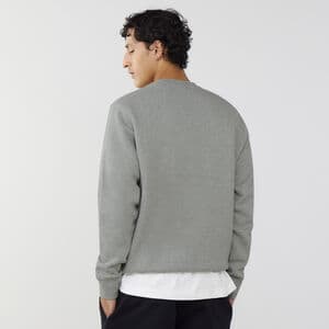 NIKE SWEAT CREW CLUB GRIGIO/BIANCO UOMO