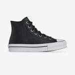 CHUCK TAYLOR ALL STAR EVA LIFT HI LEATHE : NOIR/BLANC