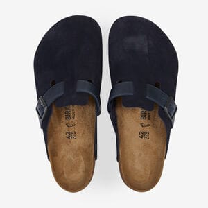 BIRKENSTOCK boston BOSTON LEATHER MIX BLU SCURO UOMO