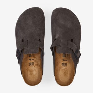 BIRKENSTOCK boston BOSTON SUEDE VELVET GRAY GRIGIO DONNA