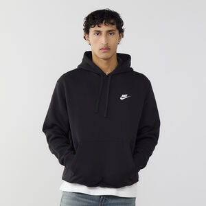 NIKE HOODIE CLUB SMALL LOGO NOIR UOMO