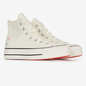 CONVERSE chuck taylor all star CHUCK TAYLOR ALL STAR LIFT LITLE FLORAL BEIGE DONNA