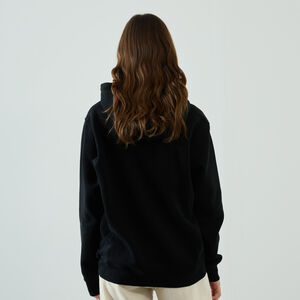 UGG HOODIE REY FUZZY LOGO NOIR DONNA