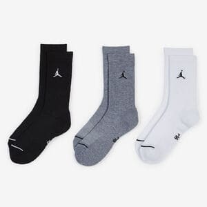 JORDAN CHAUSSETTES X3 CREW JUMPMAN BIANCO/GRIGIO UOMO