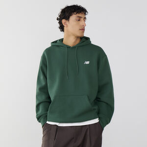 NEW BALANCE HOODIE SMALL LOGO VERT UOMO