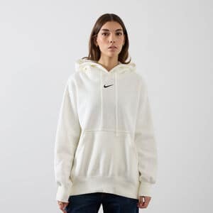 NIKE HOODIE PHOENIX LONG OVERSIZED ECRU DONNA