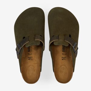 BIRKENSTOCK boston BOSTON LEATHER MIX KAKI/MARRONE UOMO