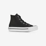 CHUCK TAYLOR ALL STAR EVA LIFT HI LEATHE : NOIR/BLANC