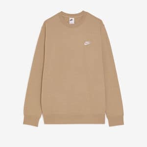 NIKE SWEAT CREW CLUB BEIGE KAKI UOMO