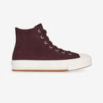 CHUCK TAYLOR ALL STAR EVA LIFT HI LEATHE : BORDEAUX/BIANCO