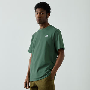 CONVERSE TEE SHIRT STAR CHEVRON EMBROIDERED VERT UOMO