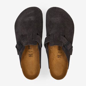 BIRKENSTOCK boston BOSTON SUEDE VELVET GRAY GRIGIO SCURO UOMO