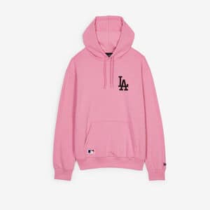 NEW ERA HOODIE LA DODGERS ROSA/NERO UOMO